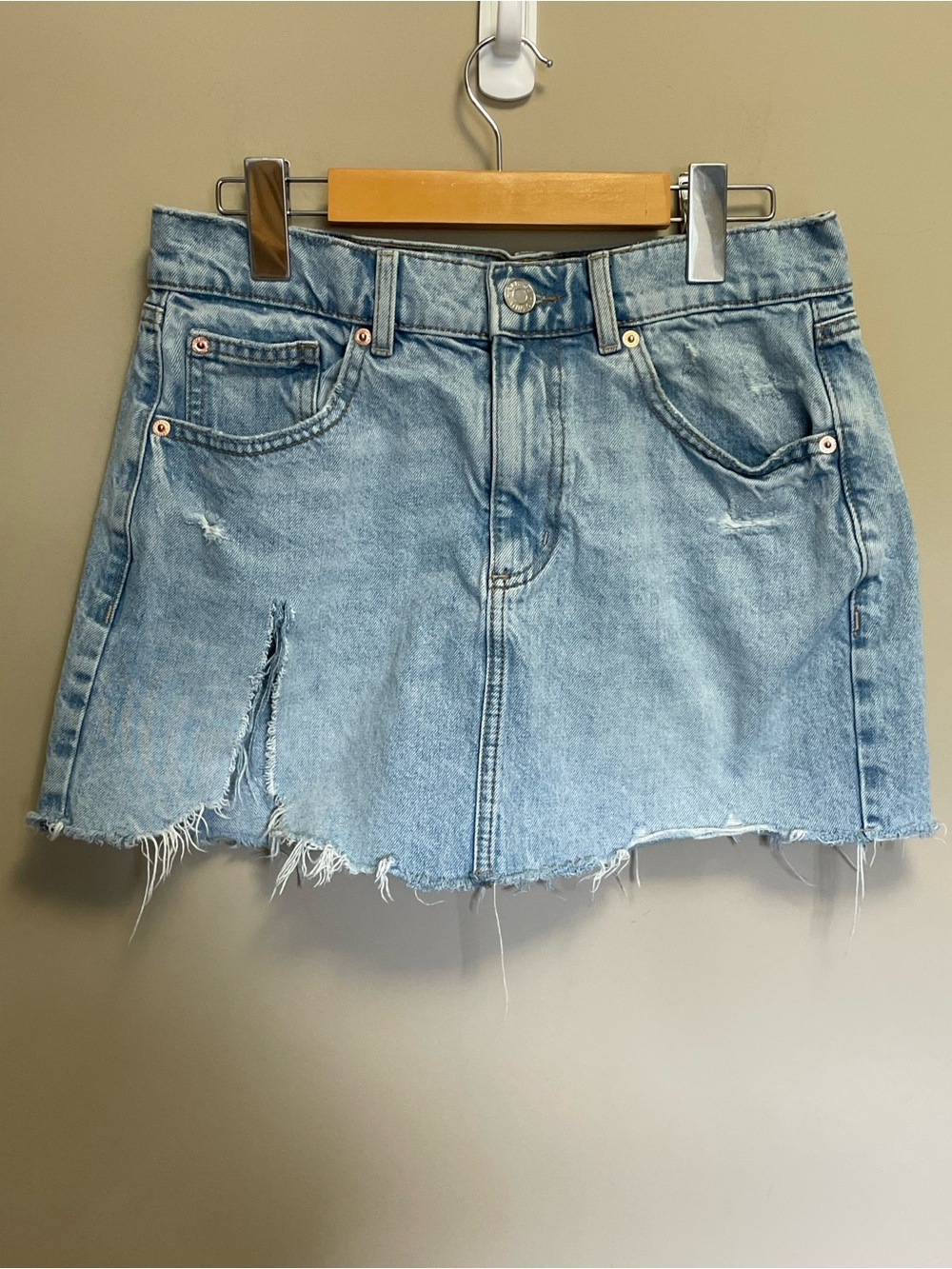 Garage Denim Women’s Small Mini Jean Skirt Side Slit